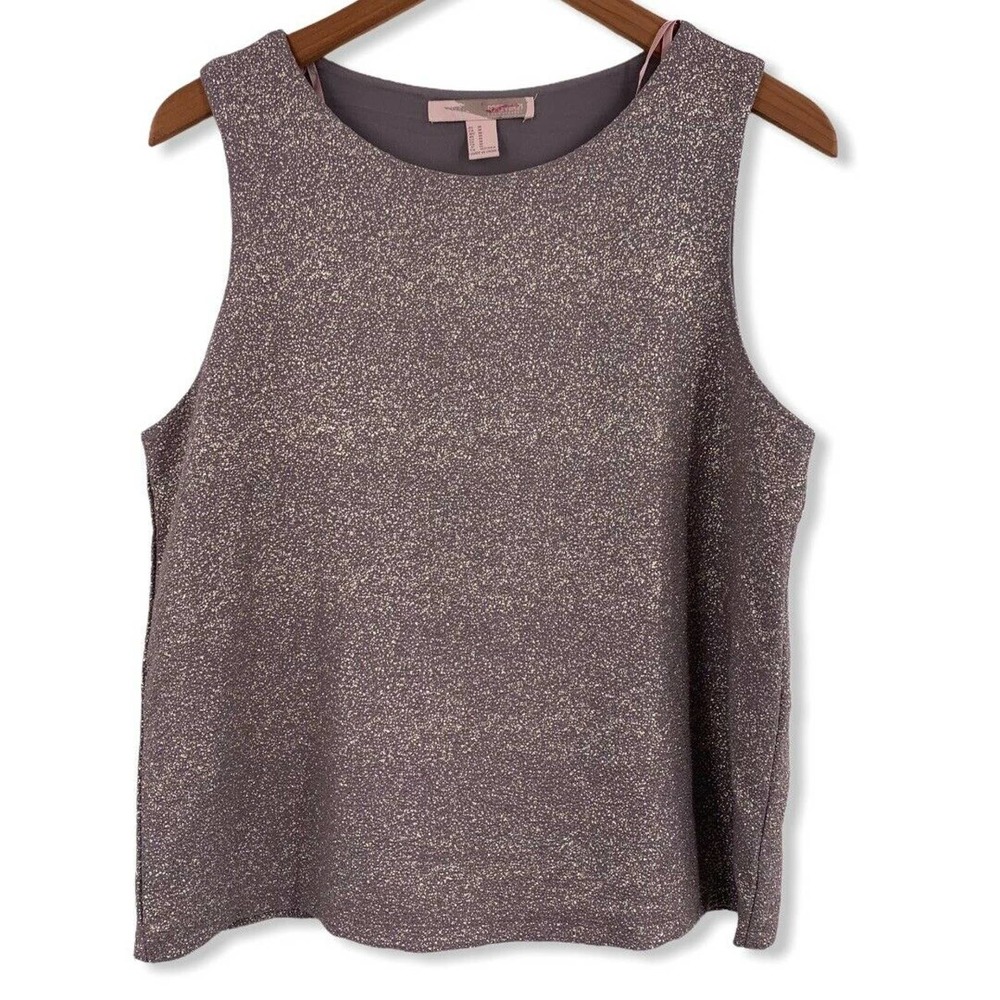 Forever 21 Sparkly Sleeveless Metallic Top‎ Medium